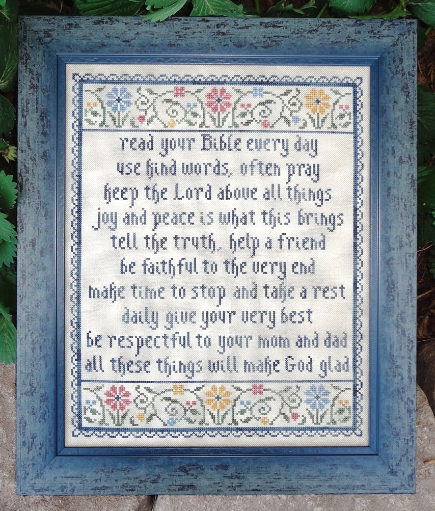 Words of Wisdom Cross Stitch Pattern by My Big Toe Designs