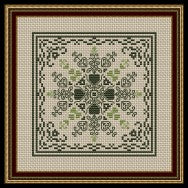 March Hearts Square Cross Stitch Pattern by Happiness Is HeartMade