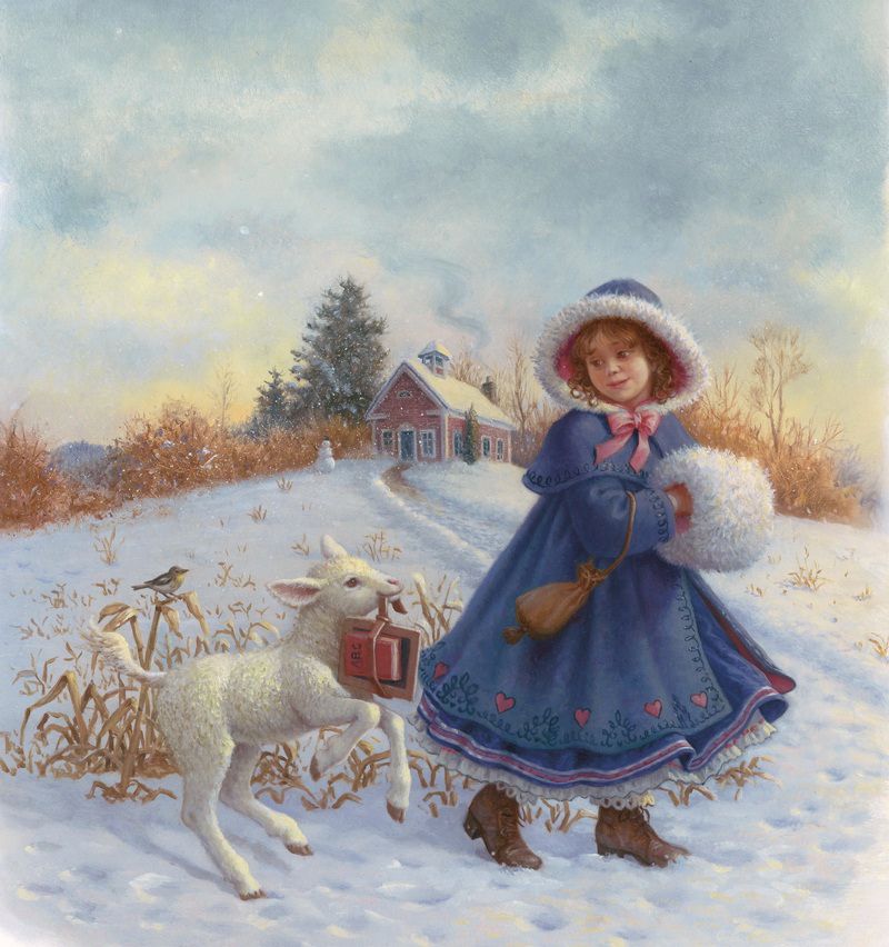 Mary and Her Lamb FULL COVERAGE Cross Stitch Pattern by Heaven and Earth Designs *RETIRED*