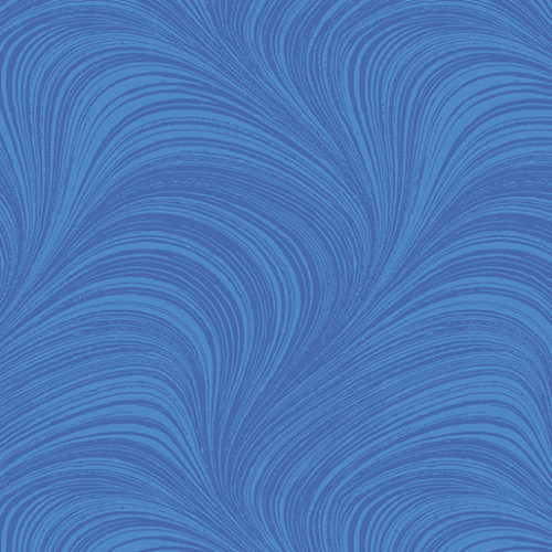 Wave Texture Medium Blue Flannel 108" Wide Quilt Backing Fabric