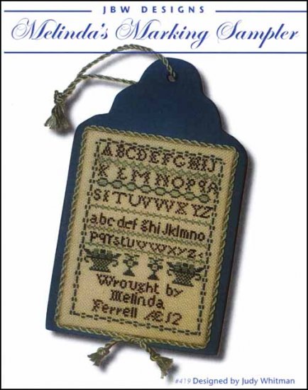Melinda's Marking Sampler Cross Stitch Pattern by JBW Designs