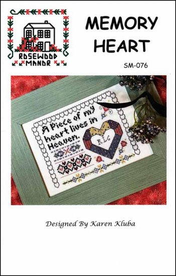 Memory Heart Counted Cross Stitch Pattern