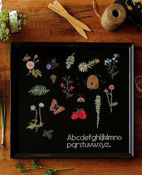 SALE Midsummer Sprigs Cross Stitch Sampler Pattern by Posie