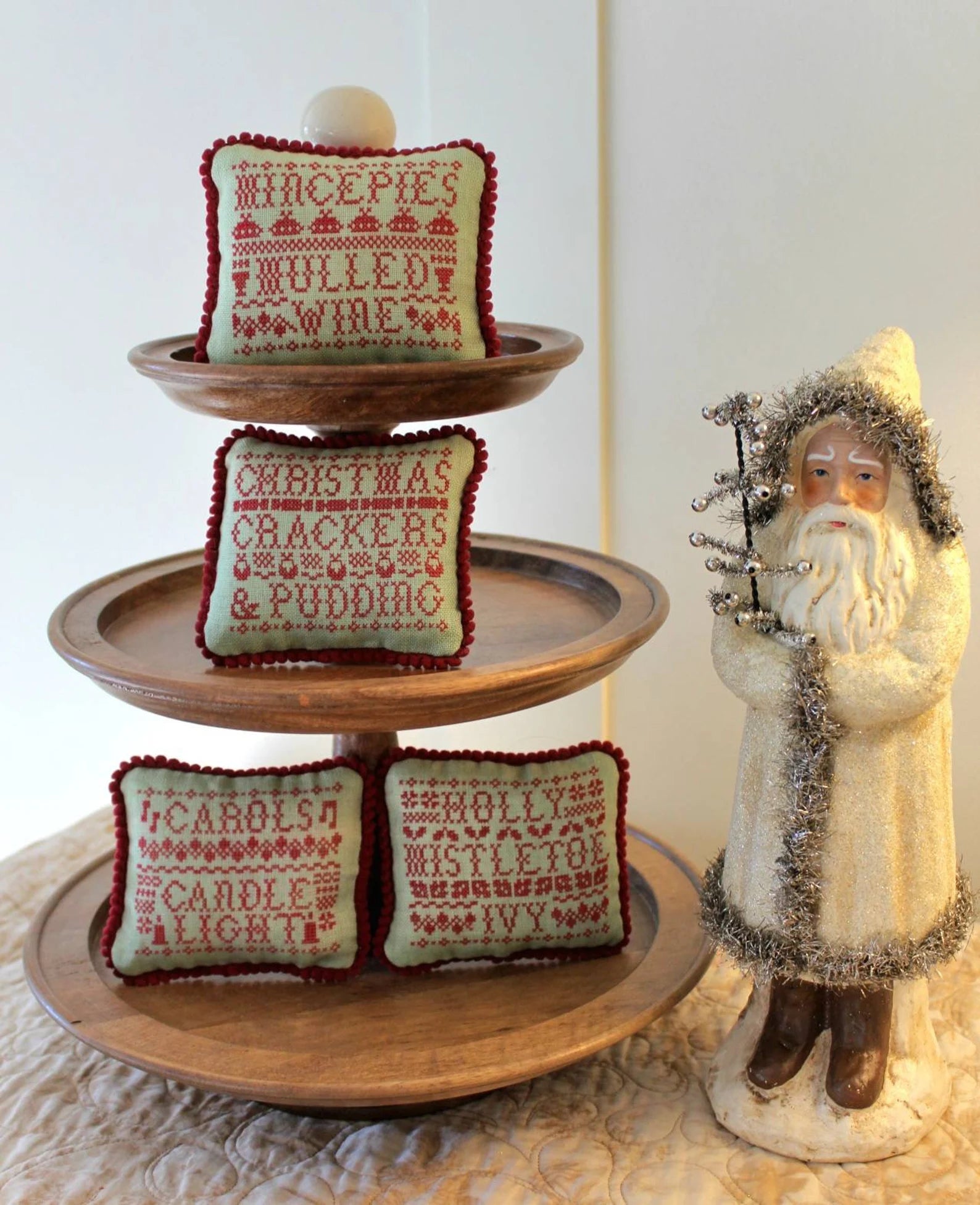Mince Pies and Mulled Wine Cross Stitch Pattern by Cosford Rise Stitchery