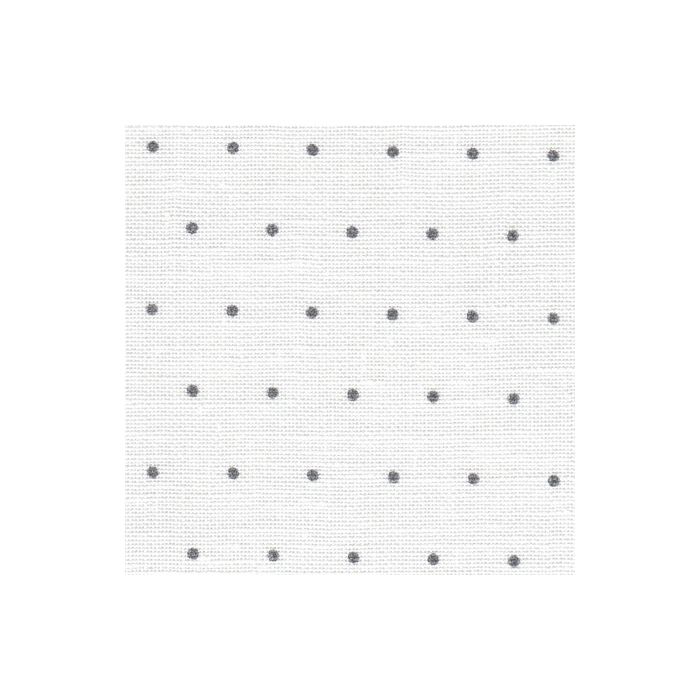 Zweigart Edinburgh 36Ct White with grey mini dots Linen Pre-cut