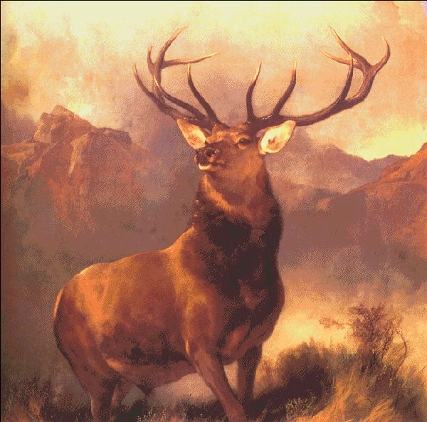 Monarch of The Glen FULL COVERAGE Cross Stitch Pattern by Heaven and Earth Designs