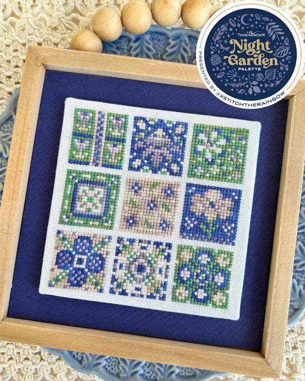 SALE Moon Flower Patches Cross Stitch Pattern by Sweet Wing Studio