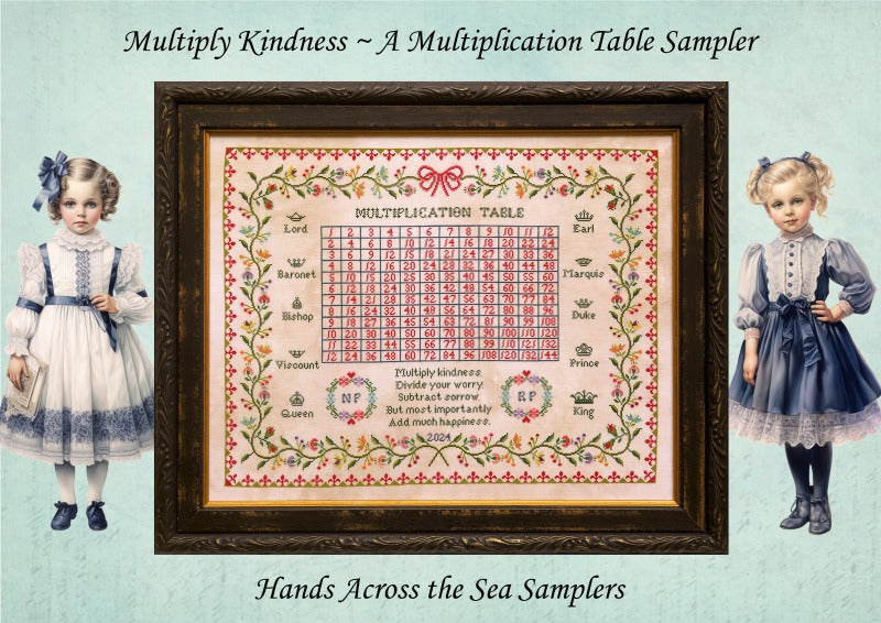 Multiply Kindness Cross Stitch Pattern by Hands Across the Sea Samplers