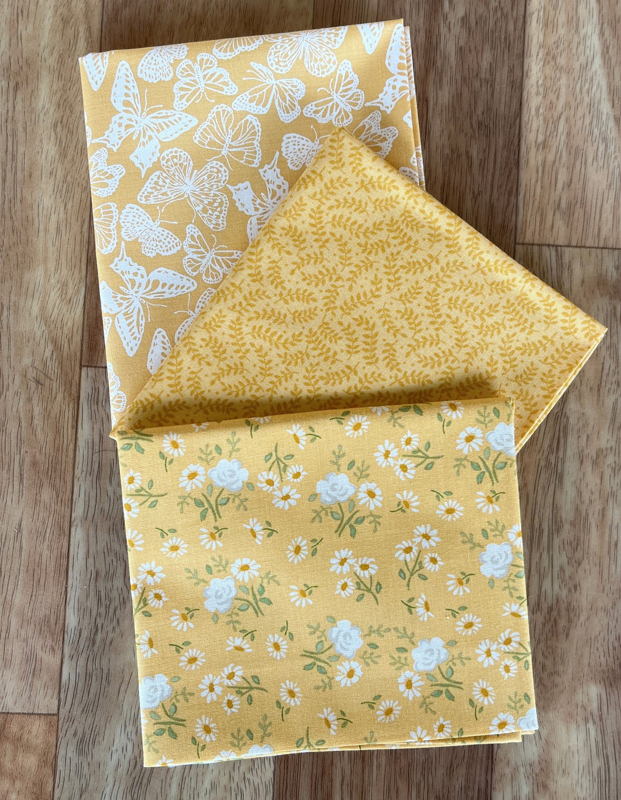 My Secret Garden Yellow Fat Quarter Bundle by Stacy Iest Hsu for Moda Fabrics
