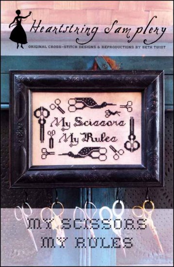 My Scissors My Rules Cross Stitch Pattern by Heartstring Samplery
