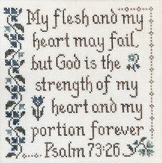 My Strength and Portion Cross Stitch Pattern by My Big Toe Designs