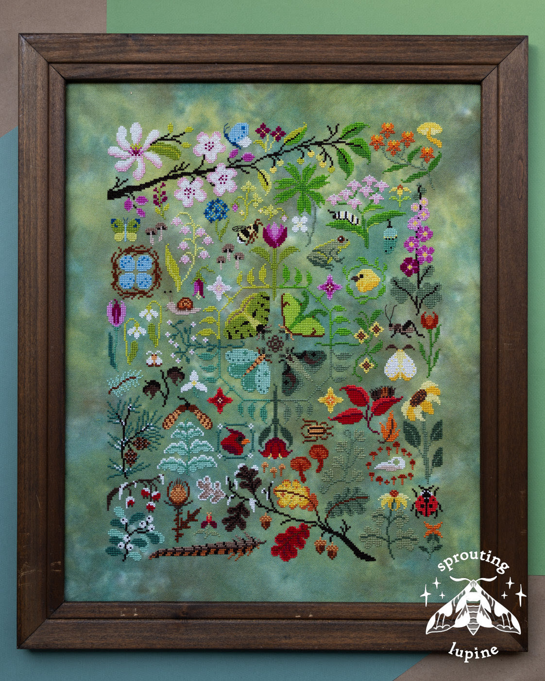 Sprouting Lupine NATURE'S JOURNEY Cross Stitch Pattern