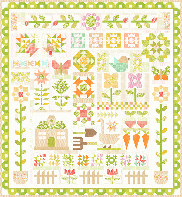 My Secret Garden Block of the Month Program - by Joanna Figueroa