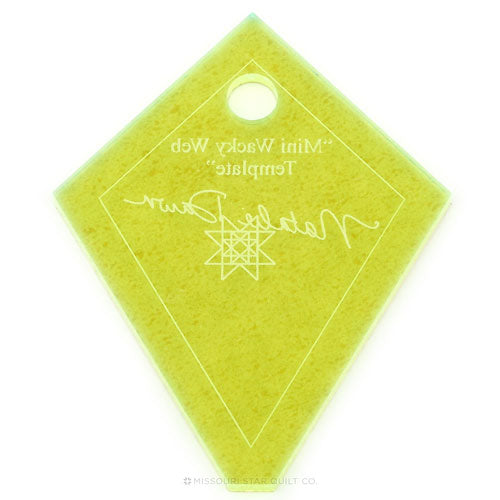 Missouri Star Mini Periwinkle (Wacky Web) Template for 2.5 Inch Squares