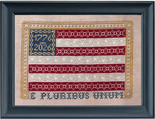 E Pluribus Unum Cross Stitch by by Violets & Sunshine - Paper Pattern
