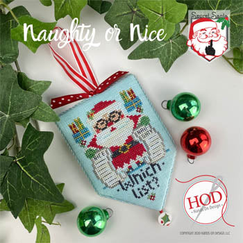 Naughty Or Nice: Secret Santa Series Cross Stitch Pattern by Hands On Design