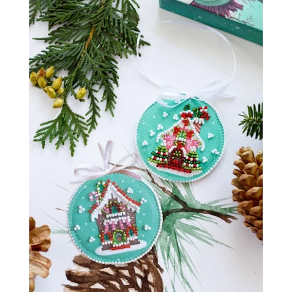 New Year's House Cross Stitch Kit by Abris Art