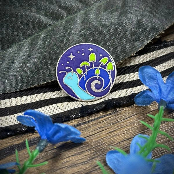 Night Snail Needle Minder by Stitch Crypt