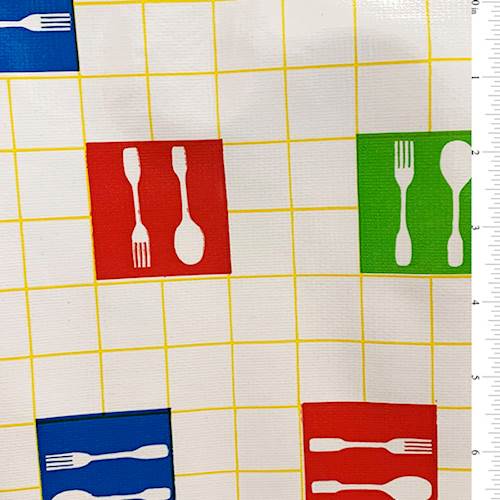 Yellow Picnic Oilcloth Fabric - Reorderable