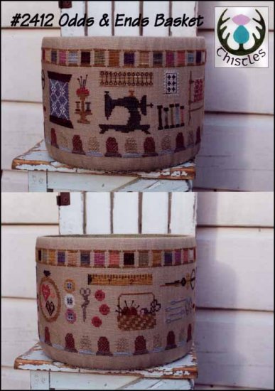 Odds and Ends Basket Cross Stitch Pattern by Thistles