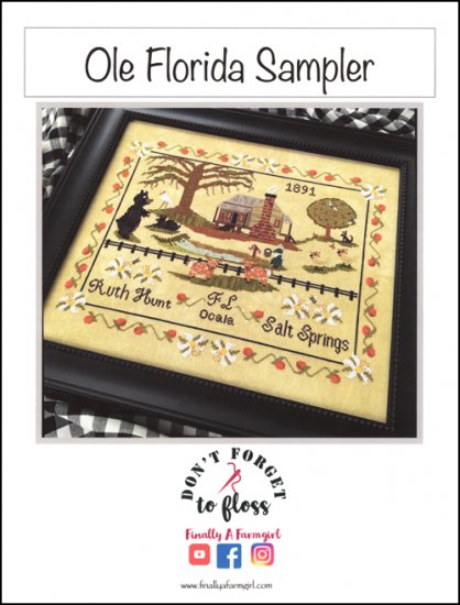 Ole Florida Sampler Cross Stitch Pattern by Finally A Farmgirl