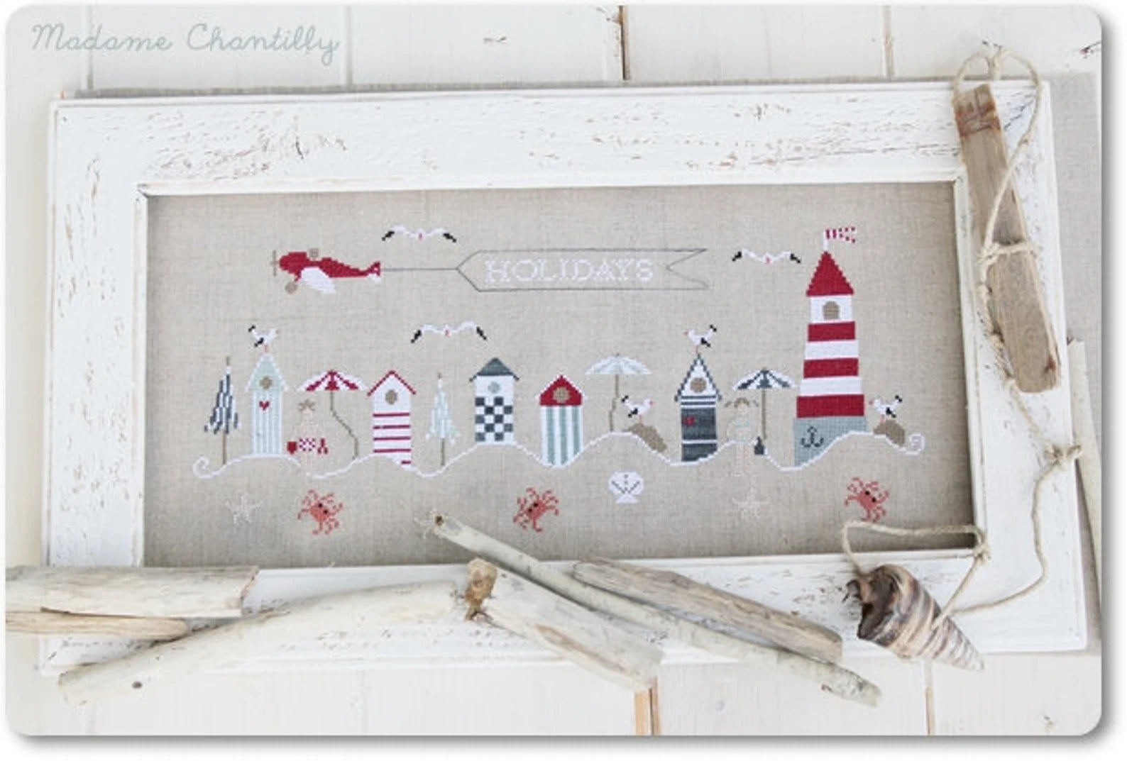 On the Beach Cross Stitch Pattern by Madame Chantilly