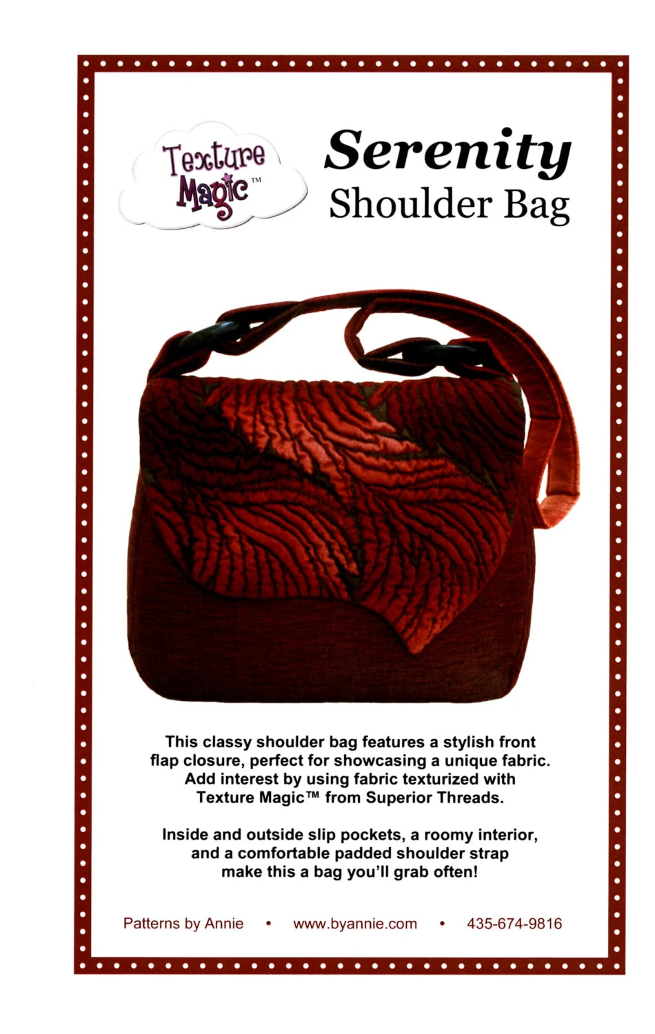 Serenity Shoulder Bag Pattern