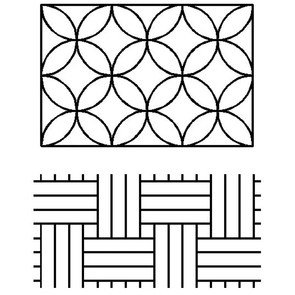 Sashiko Paving Stones/Interlocking Circles Stencil