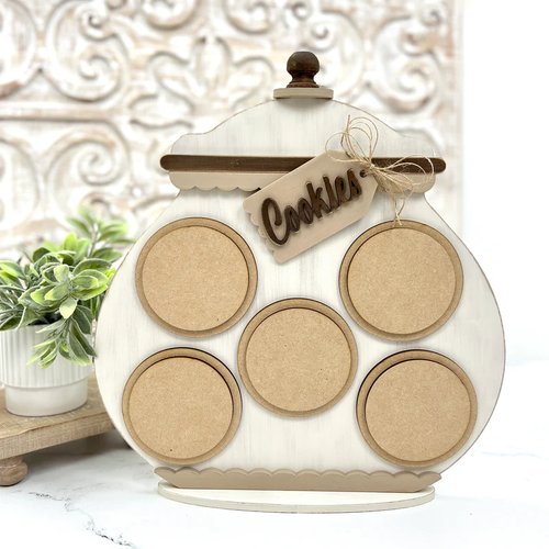 Cookie Jar - Unfinished Wood Display by Paisleys and Polka Dots