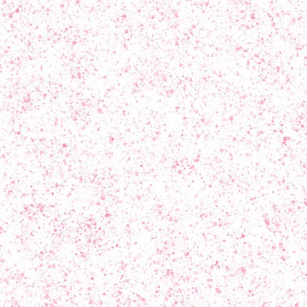 Paint Pop Pink on White Speckled Fabric Yardage