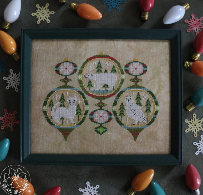Snowy & Bright The Blue Flower Cross Stitch Pattern