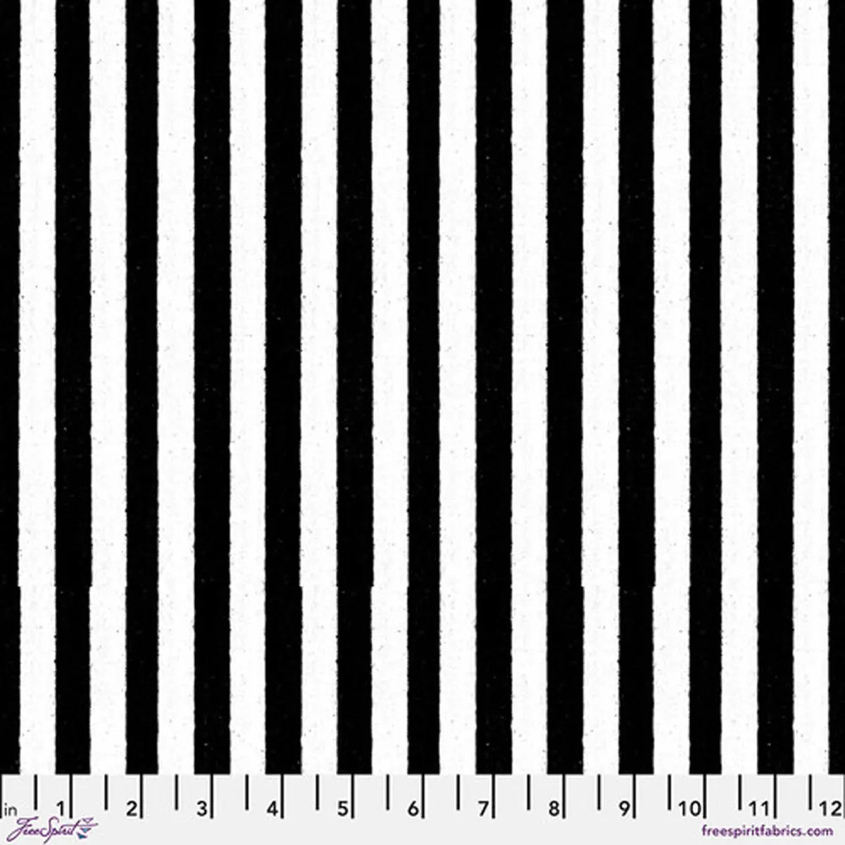 Witchy Ways Black and White Striped Fabric Yardage