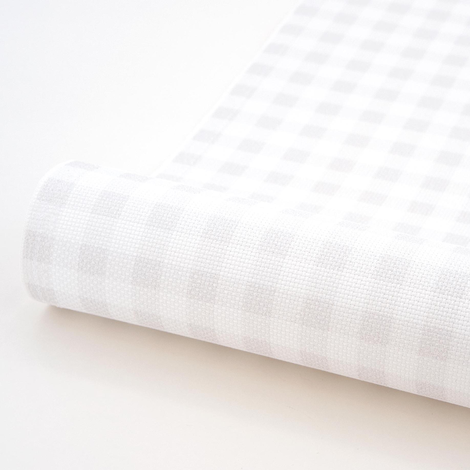 Fabric Flair Pale Grey Gingham 36ct Linen Pre-Cut