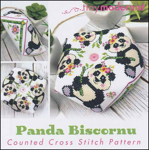 Panda Biscornu Cross Stitch Pattern