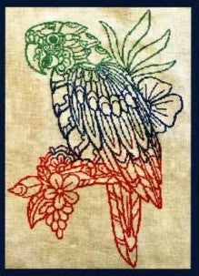 Parrot Cross Stitch Pattern by Salty Stitcher Designs