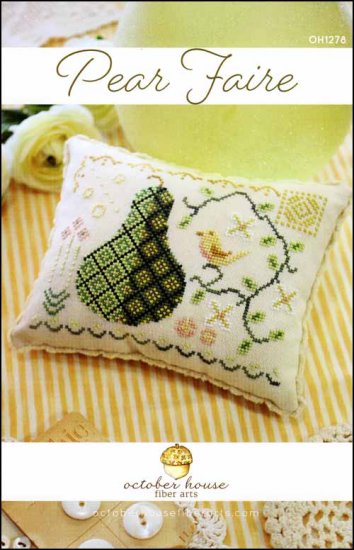 Pear Faire Cross Stitch Pattern by October House Fiber Arts