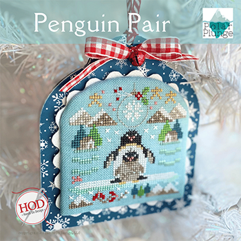 Penguin Pair: Polar Plunge Cross Stitch Pattern by Hands On Design