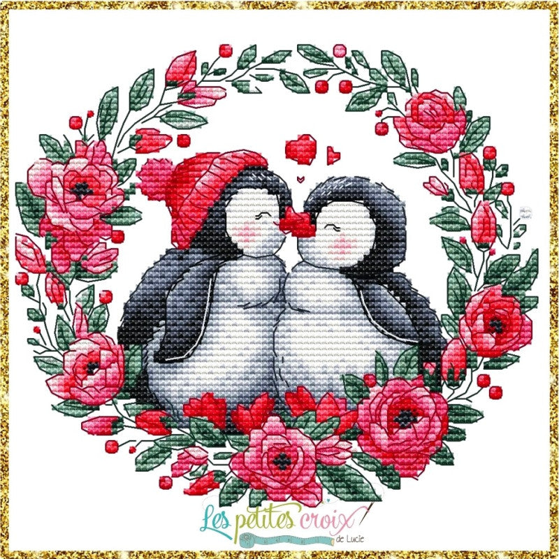 Love Penguins Cross Stitch Pattern by Les Petites Croix de Lucie