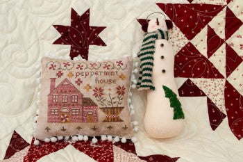 Houses on Peppermint Lane Chart 1: Peppermint House Cross Stitch Pattern by Pansy Patch Quilts and Stitchery