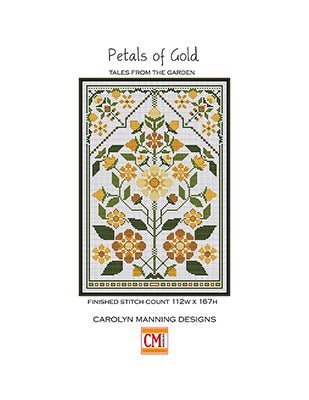 Petals Of Gold Cross Stitch Pattern by CM Designs