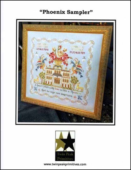 Phoenix Sampler Cross Stitch Pattern by Twin Peak Primitives