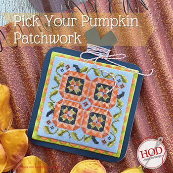 Pick Your Pumpkin Patchwork Cross Stitch Pattern by Hands On Design