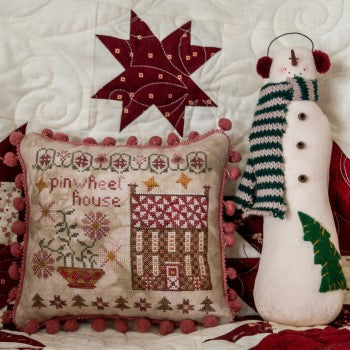 Houses on Peppermint Lane Chart 6: Pinwheel House Cross Stitch Pattern by Pansy Patch Quilts and Stitchery