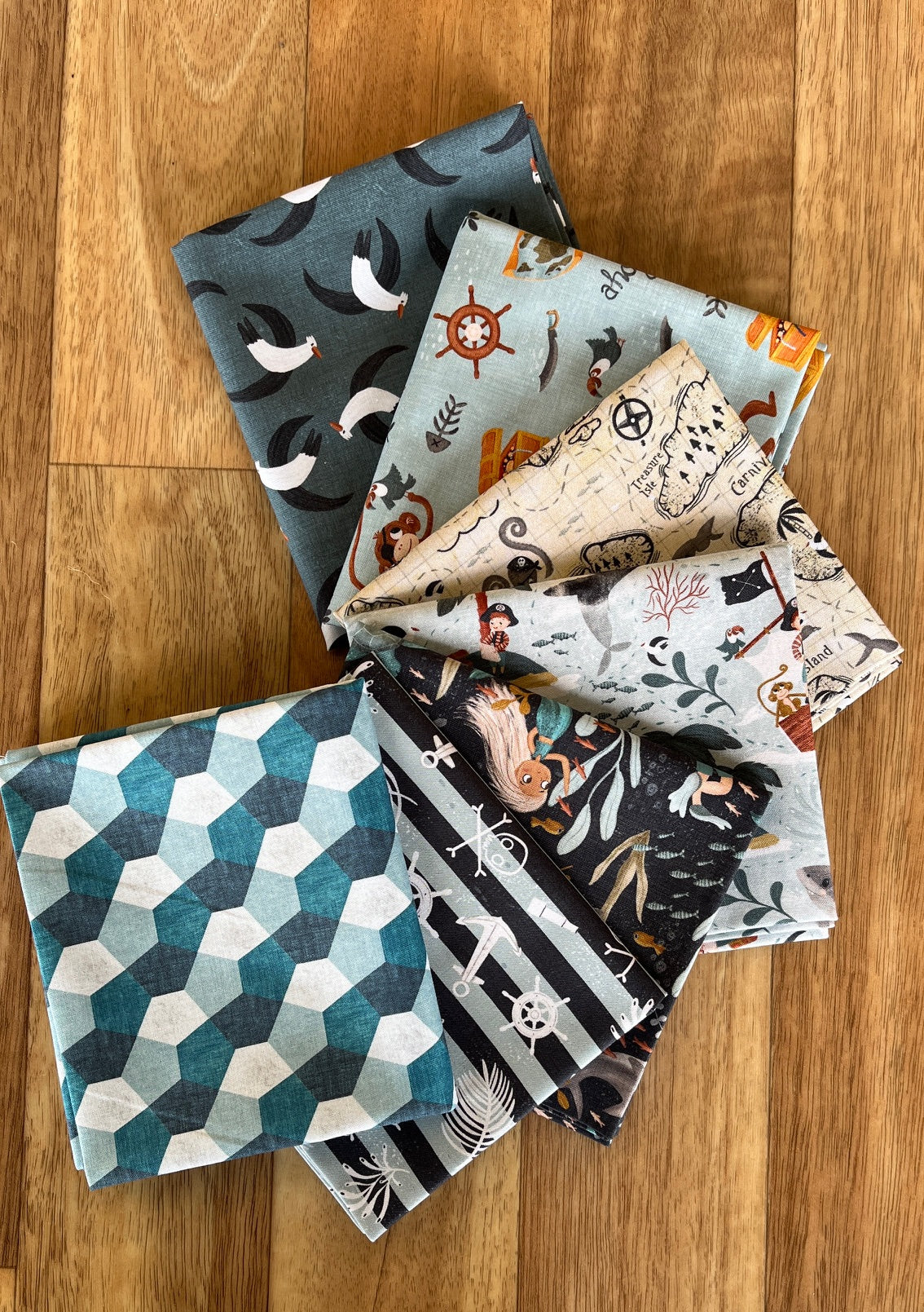 A Pirates Adventure Fat Quarter Bundle by Nutex fabrics