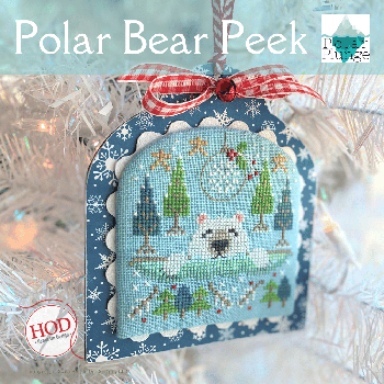 Polar Bear Peek: Polar Plunge Cross Stitch Pattern by Hands On Design