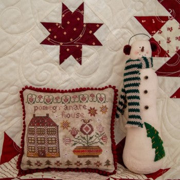 Houses on Peppermint Lane Chart 7: Pomegranate House Cross Stitch Pattern by Pansy Patch Quilts and Stitchery