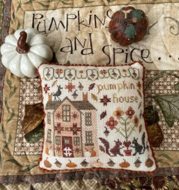 Houses on Pumpkin Lane Chart 1: Pumpkin House Cross Stitch Pattern by Pansy Patch Quilts and Stitchery