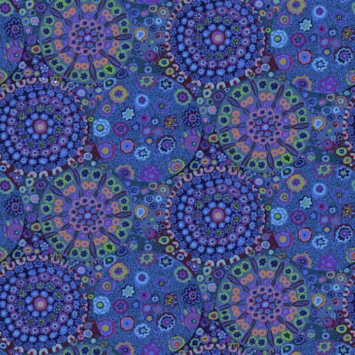 Millefiore Blue 108" Wide Quilt Backing Fabric