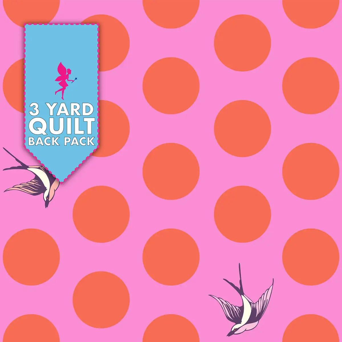 Tula Pink Honey Free Fall 108" Wide 3 Yard Quilt Fabric Back Pack