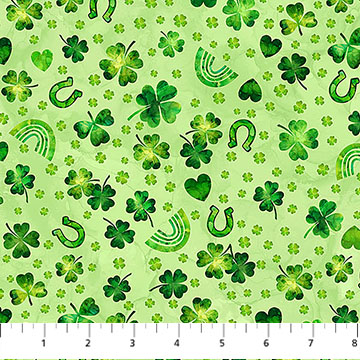 Shenanigans - Light Green Shamrock DP28637-74 - Quilting Fabric